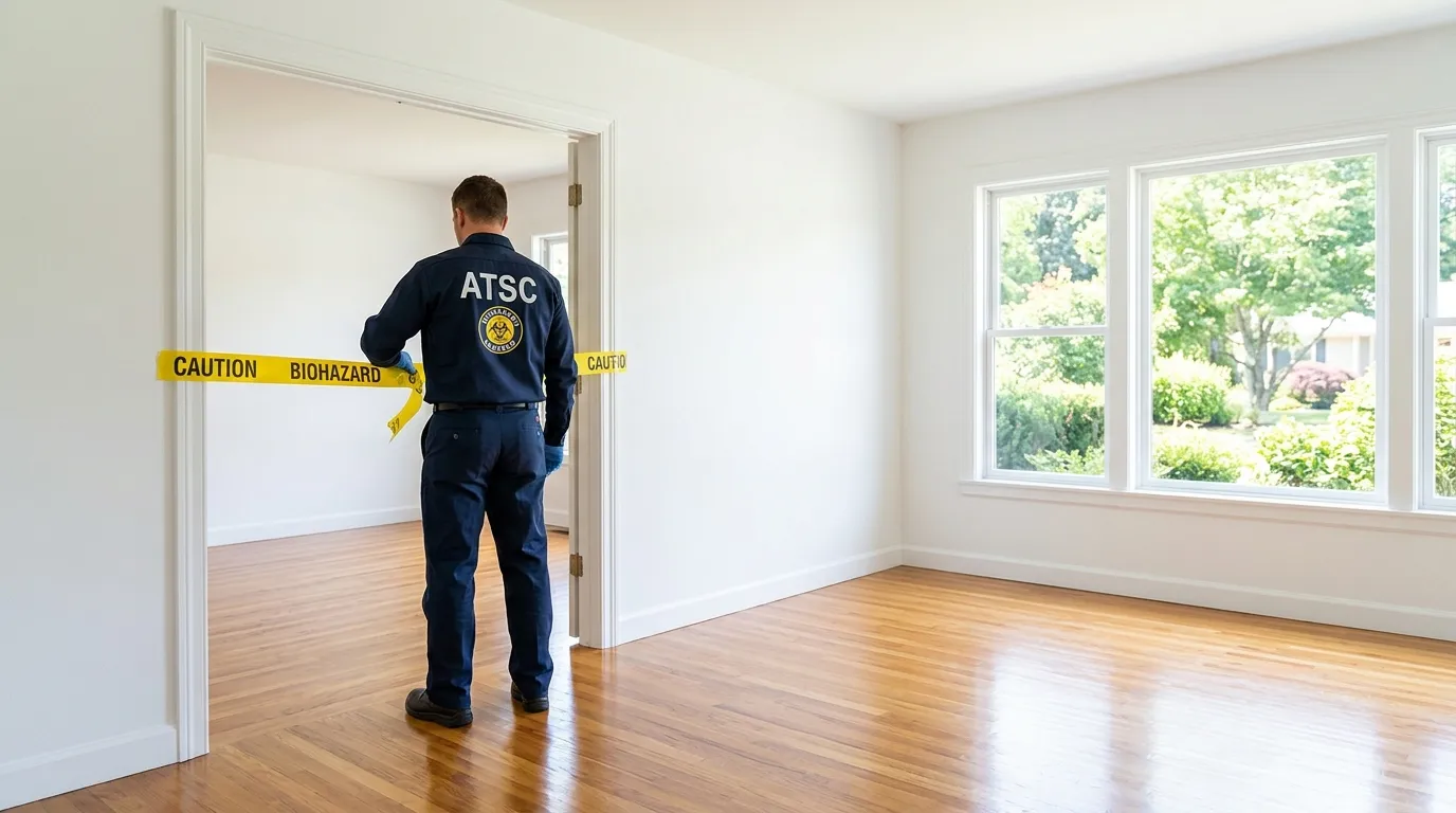 Certified biohazard cleanup crew performing Trauma Scene Cleanup in Wakefield-Peacedale